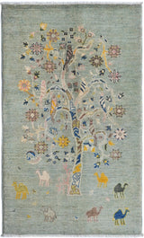 Handknuten floral Oriental Ziegler/Kazak rug by Orientmattor, 149x89 cm, showcasing intricate floral patterns and rich colors.