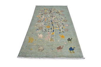 Handknuten floral oriental Ziegler/Kazak rug by Orientmattor, 149x89 cm with intricate floral patterns and rich colors.