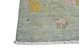 Handknuten floral oriental rug in Ziegler/Kazak style, 149x89 cm, by Orientmattor, showcasing intricate floral patterns and rich colors.