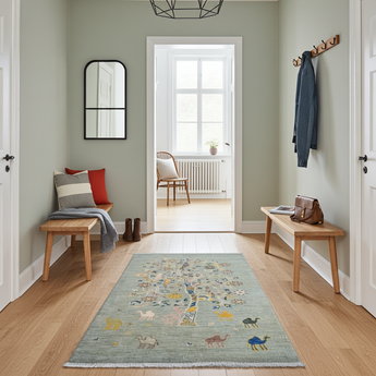 Orientmattor floral Ziegler/Kazak handwoven oriental rug, 149x89 cm with intricate floral patterns and rich colors.