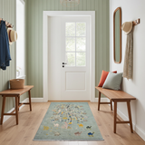 Orientmattor floral oriental handwoven Ziegler/Kazak rug, 149x89 cm with intricate floral patterns.