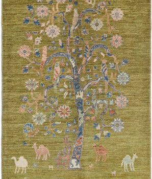 Handwoven floral Oriental rug by Orientmattor, Ziegler/Kazak style, 149x90 cm with intricate patterns and vibrant colors.