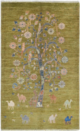Handwoven floral Oriental rug by Orientmattor, Ziegler/Kazak style, 149x90 cm with intricate patterns and vibrant colors.