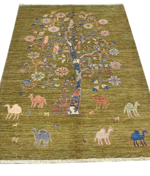 Handwoven floral oriental rug, Ziegler/Kazak style by Orientmattor, 149x90 cm, detailed floral pattern in warm tones.