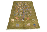 Handwoven floral oriental rug, Ziegler/Kazak style by Orientmattor, 149x90 cm, detailed floral pattern in warm tones.