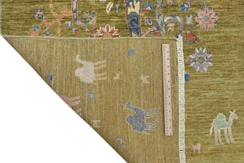 Handknuten floral Oriental Ziegler/Kazak matta from Orientmattor, 149 x 90 cm, detailed floral pattern in warm tones.