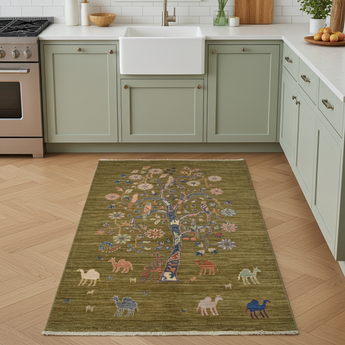 Handknuten floral Oriental rug in Ziegler/Kazak style, 149x90 cm, with intricate floral patterns from Orientmattor.