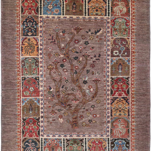 Handknuten floral Oriental rug, Ziegler/Kazak style, 182 x 125 cm by Orientmattor, detailed floral pattern on woven wool.