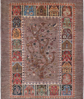 Handknuten floral Oriental rug, Ziegler/Kazak style, 182 x 125 cm by Orientmattor, detailed floral pattern on woven wool.