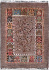 Handknuten floral Oriental rug, Ziegler/Kazak style, 182 x 125 cm by Orientmattor, detailed floral pattern on woven wool.