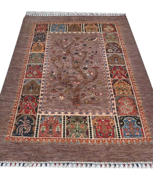 Handwoven floral oriental rug from Orientmattor, Ziegler/Kazak style, 182x125 cm with intricate floral patterns.