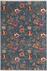Handknuten floral oriental rug, Ziegler/Kazak style, 265x184 cm by Orientmattor, detailed woven pattern in vibrant colors.