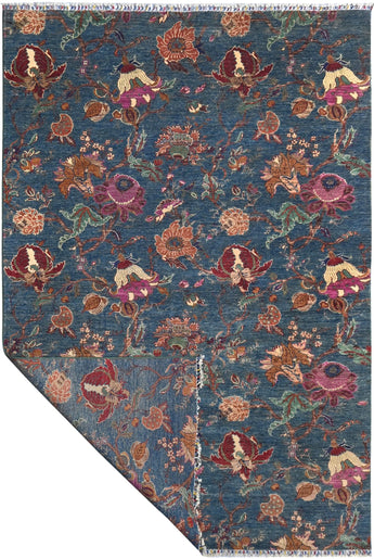 Handwoven floral Oriental rug from Orientmattor, Ziegler/Kazak style, measuring 265x184 cm with intricate traditional patterns.