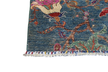 Handknuten floral Oriental rug in Ziegler/Kazak style, 265x184 cm, with intricate floral patterns from Orientmattor.