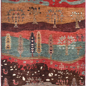 Handwoven Garden Oriental Ziegler/Kazak rug by Orientmattor, 183x122 cm, featuring intricate traditional patterns.