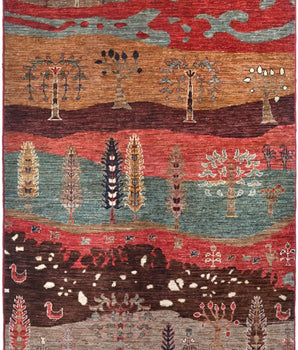 Handwoven Garden Oriental Ziegler/Kazak rug by Orientmattor, 183x122 cm, featuring intricate traditional patterns.
