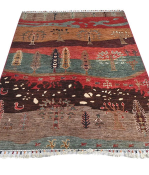 Handwoven Garden Oriental Ziegler/Kazak rug from Orientmattor, 183x122 cm with intricate geometric patterns.