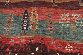 Handknuten Garden Oriental Ziegler/Kazak matta in beige and brown, measuring 183x122 cm, with intricate traditional patterns.