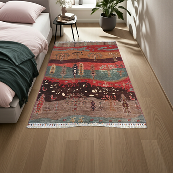 Handwoven Oriental Ziegler/Kazak rug by Orientmattor, 183x122 cm with intricate patterns in warm tones.