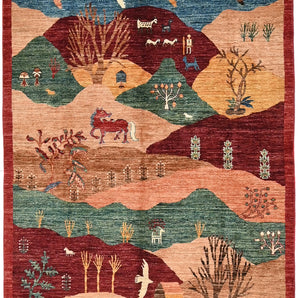 Handknuten Garden Oriental Ziegler/Kazak rug, 205 x 151 cm, featuring intricate patterns in warm tones from Orientmattor.