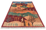 Handknuten oriental garden rug, Ziegler/Kazak style, 205x151 cm, with intricate patterns and rich colors by Orientmattor.