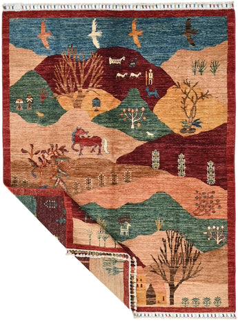 Handknuten Garden Oriental Ziegler/Kazak rug, 205 x 151 cm, featuring intricate patterns and vibrant colors, by Orientmattor.