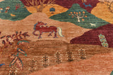Handwoven Ziegler/Kazak Oriental rug by Orientmattor, 205 x 151 cm, featuring intricate traditional patterns.