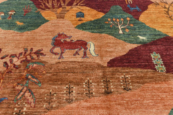 Handwoven Ziegler/Kazak Oriental rug by Orientmattor, 205 x 151 cm, featuring intricate traditional patterns.