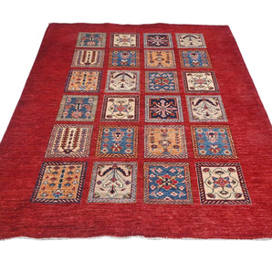 Handknuten Ghazni Oriental rug in Ziegler/Kazak style, 210x160 cm, with intricate patterns and rich colors from Orientmattor.