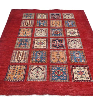 Handknuten Ghazni Oriental rug in Ziegler/Kazak style, 210x160 cm, with intricate patterns and rich colors from Orientmattor.
