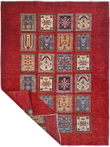 Handwoven Ghazni Oriental rug with Ziegler/Kazak design, 210x160 cm, from Orientmattor featuring intricate patterns and rich colors.