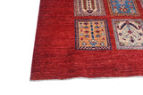 Handwoven Ghazni Oriental rug by Orientmattor, Ziegler/Kazak style, 210x160 cm, intricate patterns and warm colors.