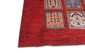 Handwoven Ghazni Oriental rug by Orientmattor, Ziegler/Kazak style, 210x160 cm, intricate patterns and warm colors.