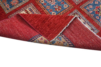 Handknuten Ghazni Oriental rug by Orientmattor, Ziegler/Kazak style, 210x160 cm, detailed pattern and rich colors.