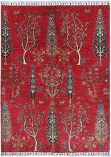 Handwoven Gran Oriental Ziegler/Kazak rug, 144 x 103 cm, with intricate patterns in earthy tones, from Orientmattor.