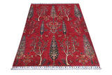 Handknuten matta Gran Oriental Ziegler/Kazak style, 144 x 103 cm, with intricate pattern and rich colors, by Orientmattor.