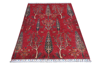 Handknuten matta Gran Oriental Ziegler/Kazak style, 144 x 103 cm, with intricate pattern and rich colors, by Orientmattor.