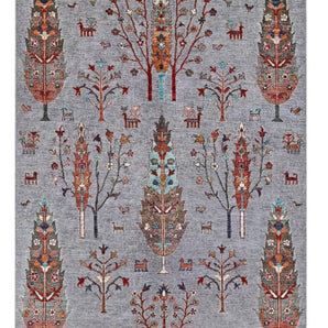 Handknuten Gran Oriental Ziegler/Kazak rug, 203x151 cm, with intricate traditional patterns and rich earthy tones.