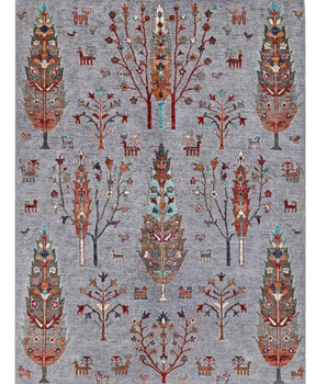 Handknuten Gran Oriental Ziegler/Kazak rug, 203x151 cm, with intricate traditional patterns and rich earthy tones.