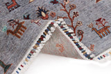 Handwoven Gran Oriental Ziegler/Kazak rug, 203 x 151 cm, with intricate traditional patterns and rich earth tones.