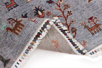 Handwoven Gran Oriental Ziegler/Kazak rug, 203 x 151 cm, with intricate traditional patterns and rich earth tones.