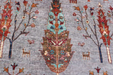 Handwoven Gran Oriental Ziegler/Kazak rug, 203x151 cm, with intricate traditional patterns and rich colors.