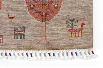 Handwoven Ziegler/Kazak oriental rug by Orientmattor, 242 x 172 cm, featuring intricate traditional patterns in warm tones.