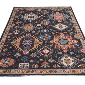 Handwoven Ziegler/Kazak Oriental rug by Orientmattor, 196x148 cm, featuring intricate traditional patterns and rich colors.