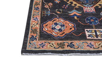 Handknuten Ziegler/Kazak Oriental rug, 196x148 cm, with intricate traditional patterns in warm tones.