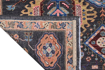 Handwoven Kazak Oriental rug by Orientmattor, Ziegler/Kazak style, 196x148 cm with intricate geometric patterns.
