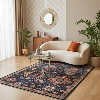 Handwoven Kazak Oriental rug by Orientmattor, Ziegler/Kazak style, 196x148 cm with intricate patterns and rich colors.