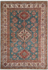 Handwoven Kazak Oriental rug by Orientmattor, Ziegler style, 246 x 179 cm with intricate traditional patterns.