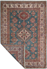 Handwoven Ziegler/Kazak Oriental rug, 246x179 cm, featuring intricate patterns and rich colors in a traditional design.