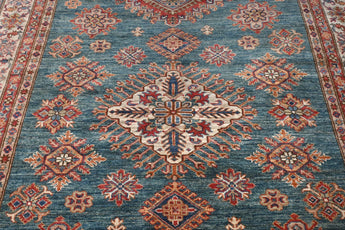 Handwoven Kazak oriental rug by Orientmattor, Ziegler/Kazak style, 246 x 179 cm with intricate traditional patterns.
